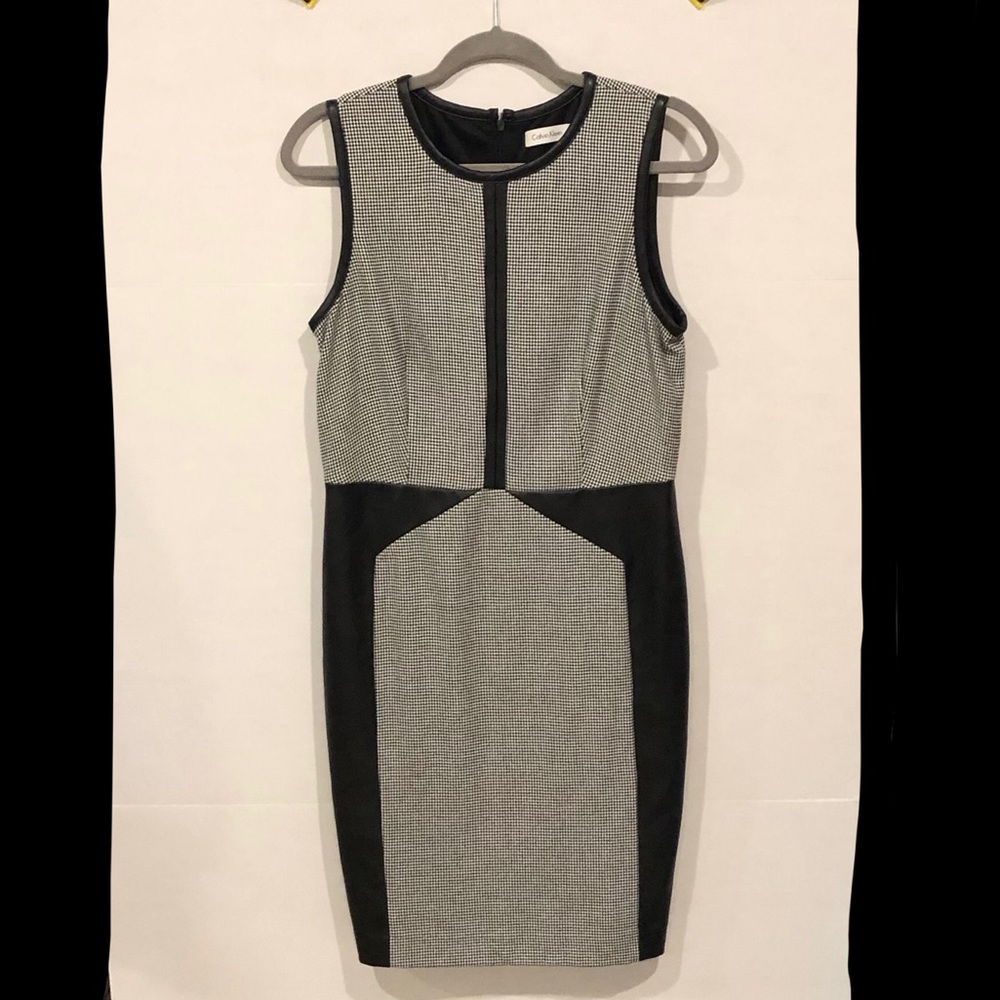 Calvin Klein Sleeveless Plaid Career Dress Sz 10